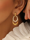 Twin Oval Pearl Earrings