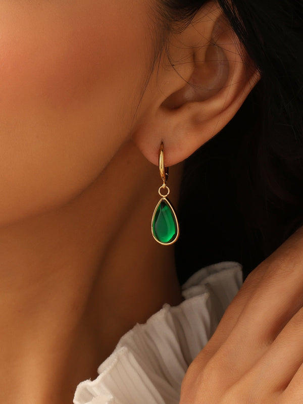 Elegant Emerald Drops