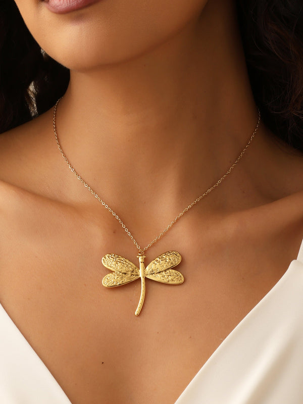 Dragonfly Steel Necklace