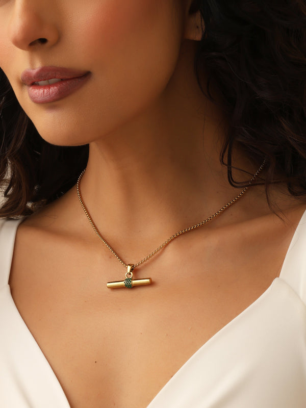 Emerald T-Necklace