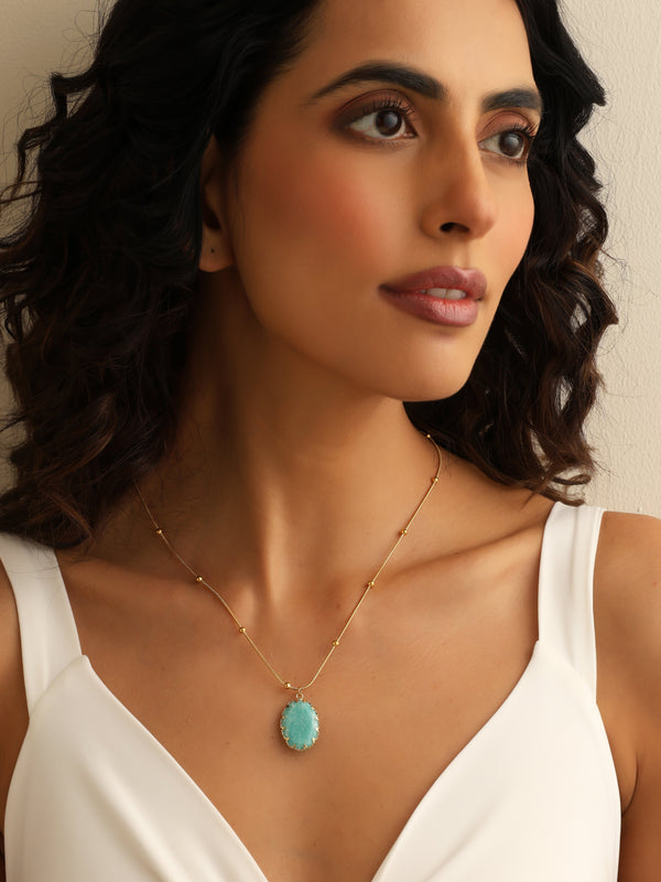 Blue Natural Amazonite Necklace