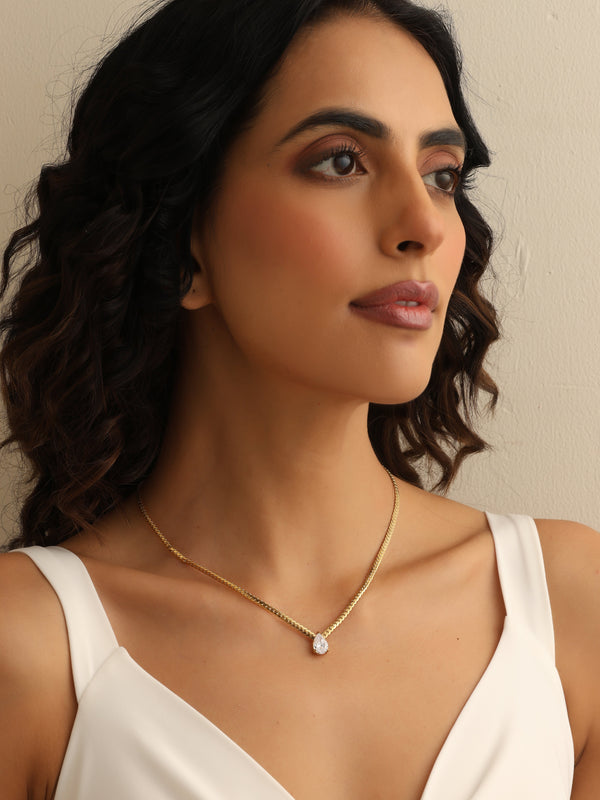 Solitaire Zip Necklace