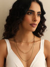 Klissaa 3-Layer Gold Chain Necklace