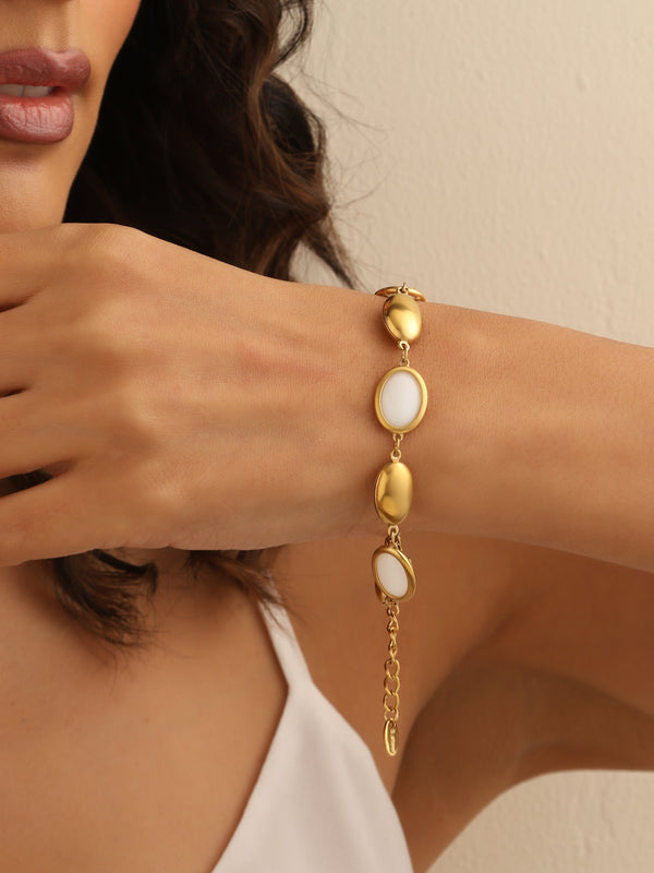 White Opal Stone Bracelet