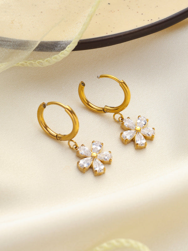 Five Petal Drop Earrings