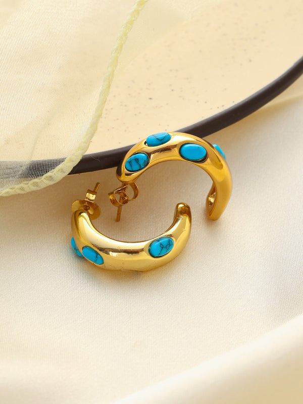 Turquoise Hoop Earrings