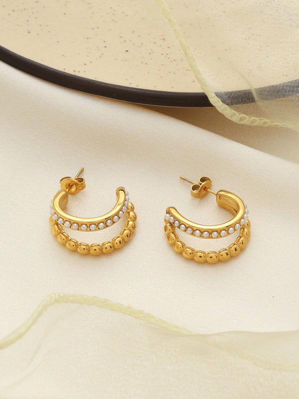 Klissaa Twin Pearl Hoop