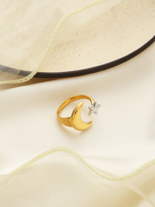 Star & Moon Ring