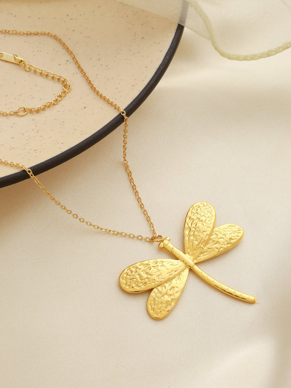 Dragonfly Steel Necklace