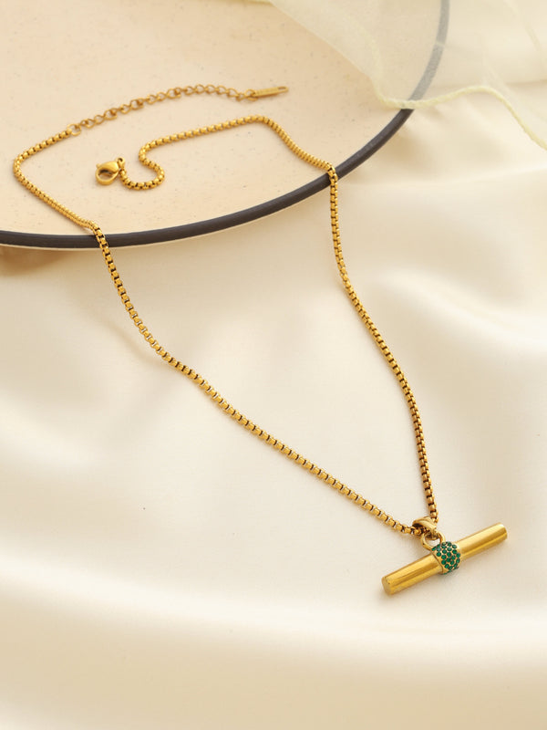 Emerald T-Necklace