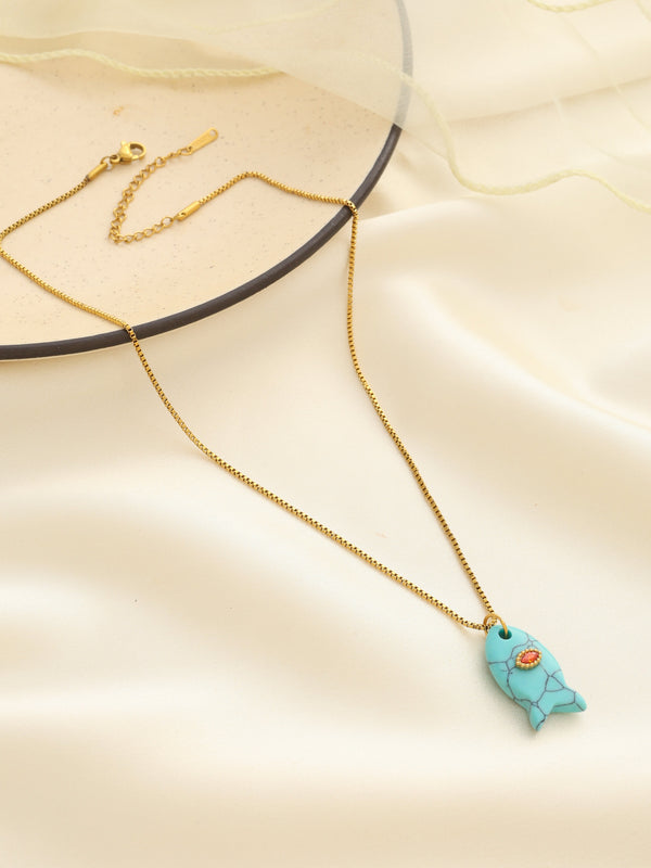 Turquoise Fish Necklace