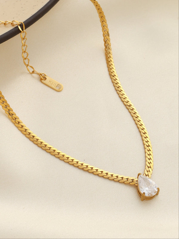 Solitaire Zip Necklace