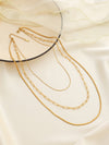 Klissaa 3-Layer Gold Chain Necklace
