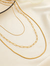 Klissaa 3-Layer Gold Chain Necklace