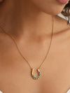 Emerald Horse Shoe Necklace