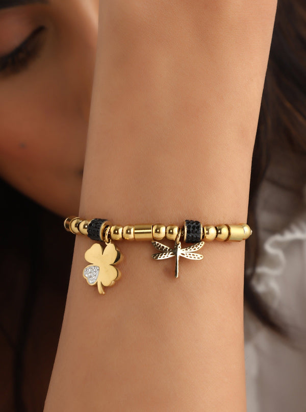 Clover-Dragonfly Pandora Bracelet