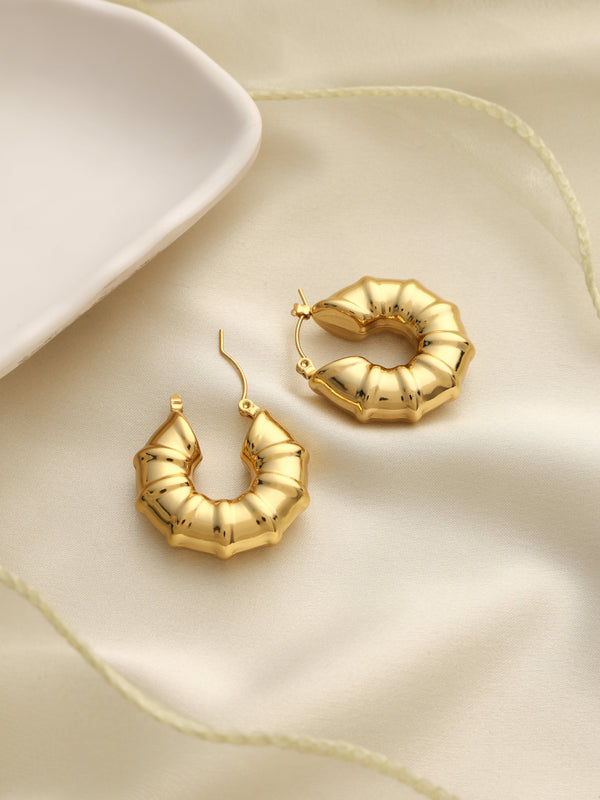 Bold Croissant Hoop Earrings