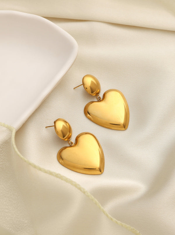 Bella Statement Heart Earrings