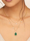 Emerald Spark Layered Necklace