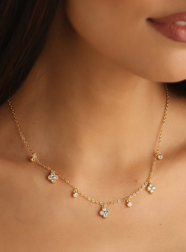 Mini Clover Charms Necklace