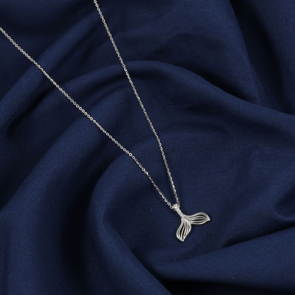 Silver Mermaid Tail Necklace