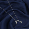 Silver Pearl Bow Elegance Necklace