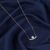 Silver Pearl Curve Necklace