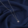 Silver Ruby Lock Necklace