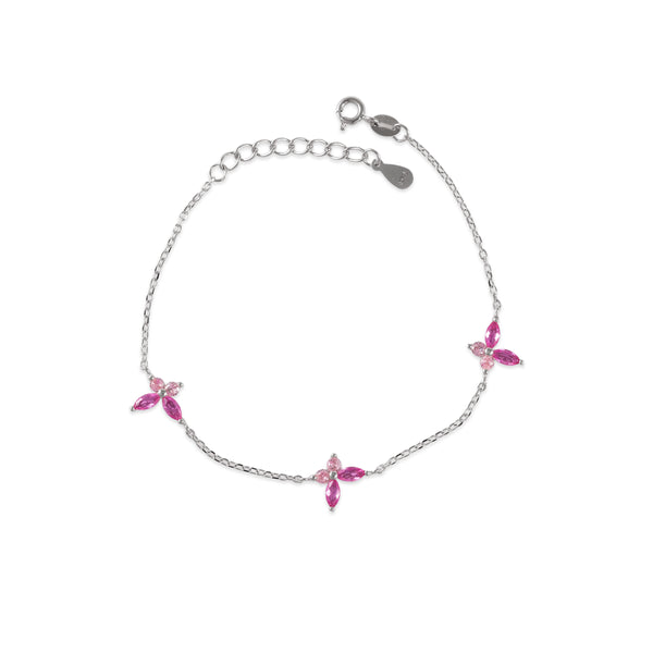 925 SILVER PINK CHARM BRACELET