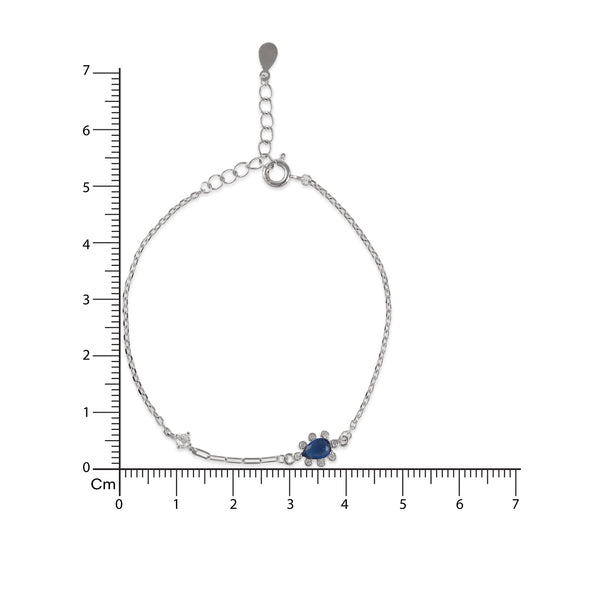 925 SILVER BLUE DROP BRACELET