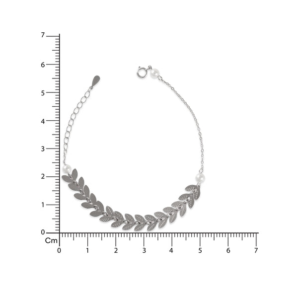 925 SILVER LEAVES BRACELET