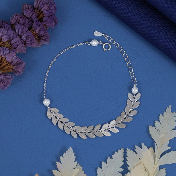925 SILVER LEAVES BRACELET