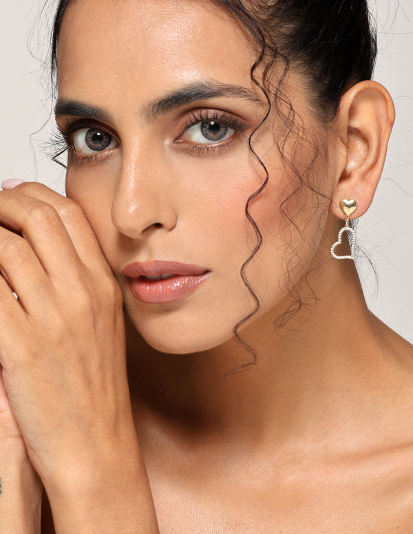 Playful Heart Drop Earrings