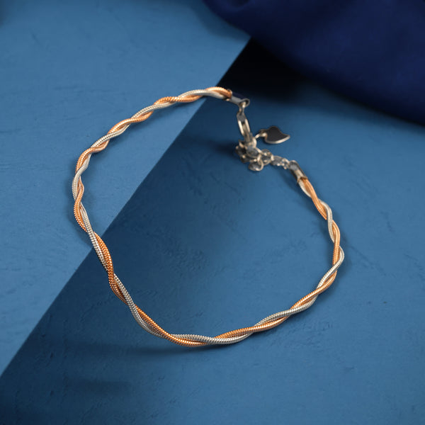 925 SILVER DUAL TONE BRACELET