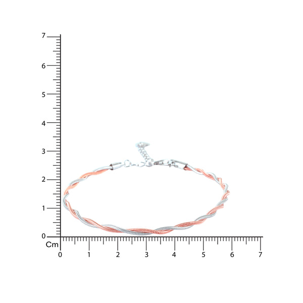 925 SILVER DUAL TONE BRACELET