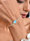 Blue Heart Diamante Bracelet