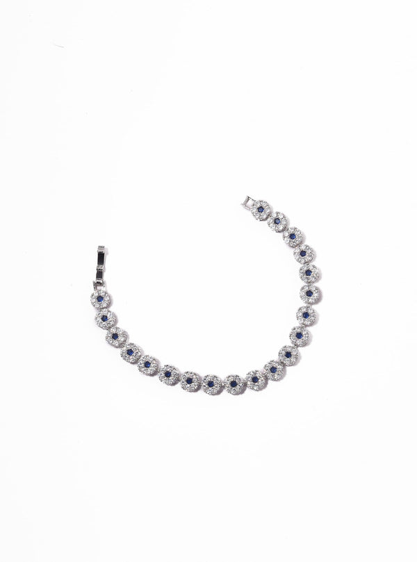 Floral Zirconia Tennis Bracelet
