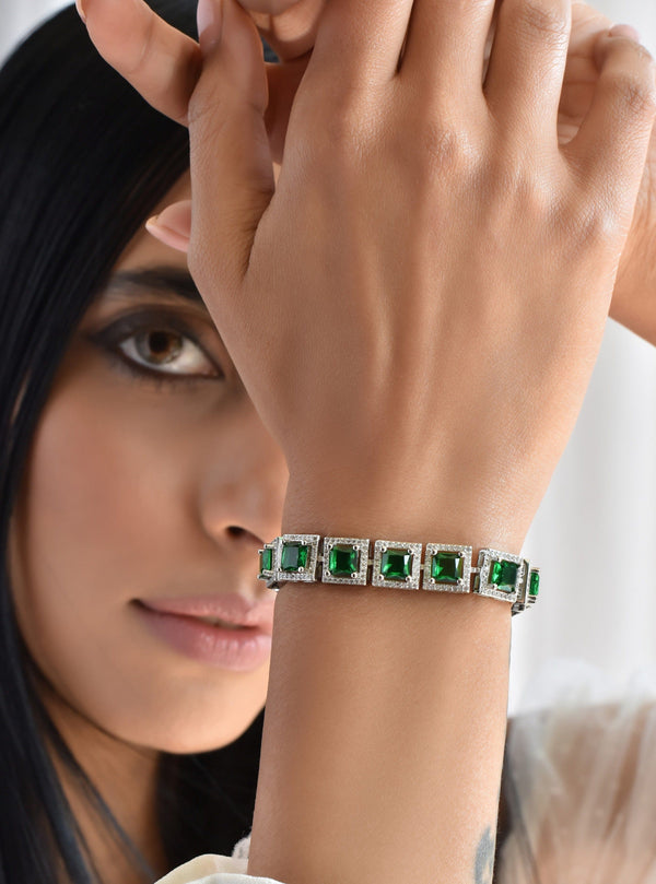 Klissaa Emerald Tennis Bracelet