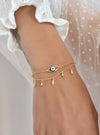 Symbolic Evil Eye Charms Bracelet