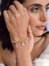 AEVR Gold Plated Charm Bracelet