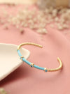 Blue Enamel Evil Eye Cuff Bangle