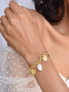 Bohemian Pearl Charm Bracelet
