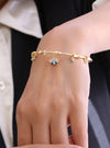 Brinly Evil Eyes Charm Bangle