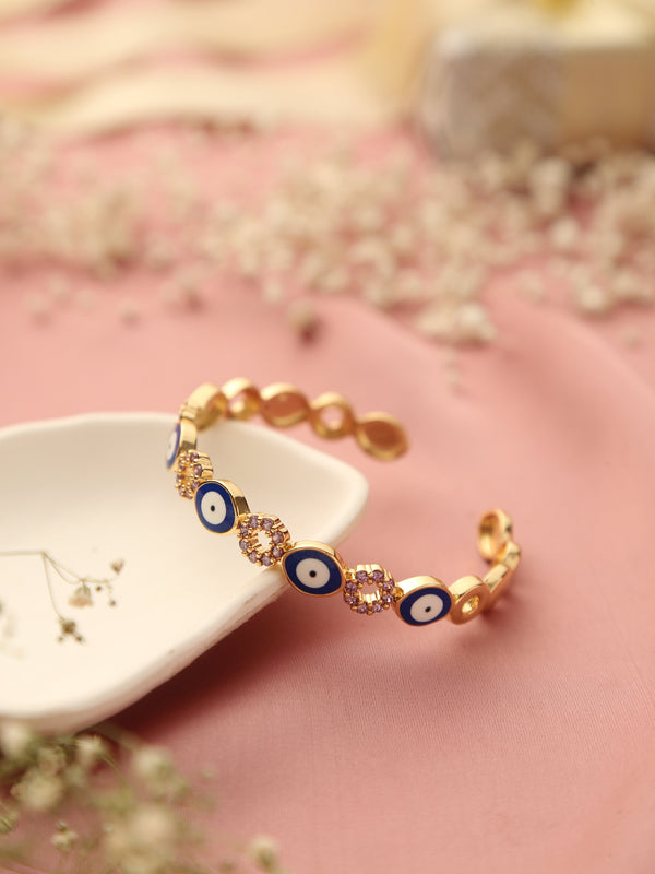 Klissaa Oval Eye Nazar Cuff Bangle