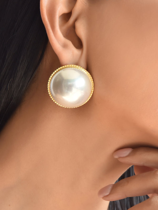 30mm Pearl Stud Earring