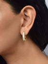 Austrian Crystal Studded Hoop Earrings