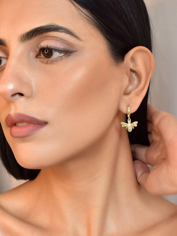 Bumble Bee Drop Earrings