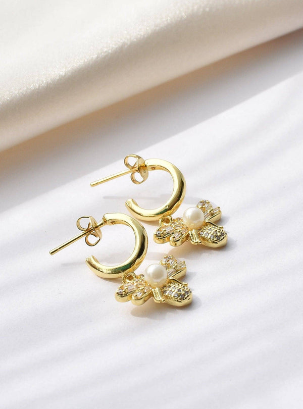 Bumble Bee Drop Earrings