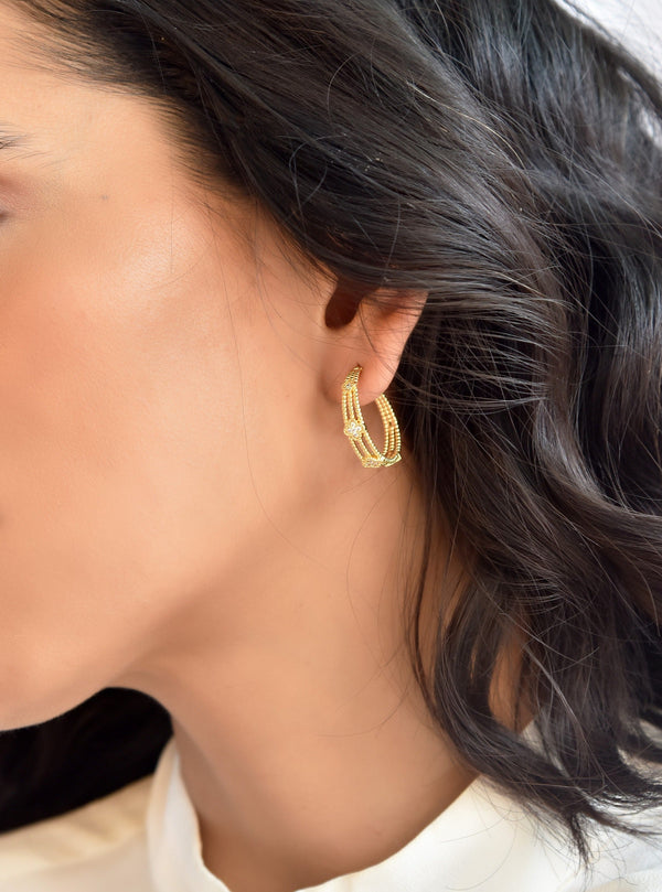 Clover Hoop Earrings By Klissaa