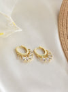 Druzy Zircon Hoop Earrings